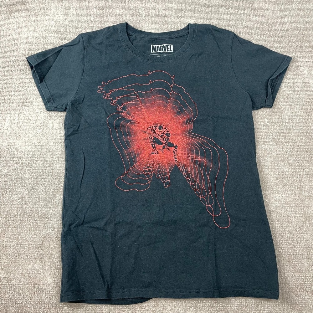 Marvel T Shirt Mens Medium Black Ant Man Graphic Print Cotton Crew Neck Casual